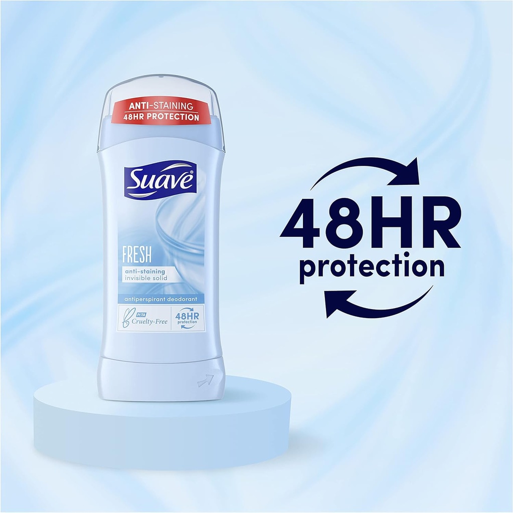 Suave 24h Protection Fresh Invisible Solid Deodorant 74g