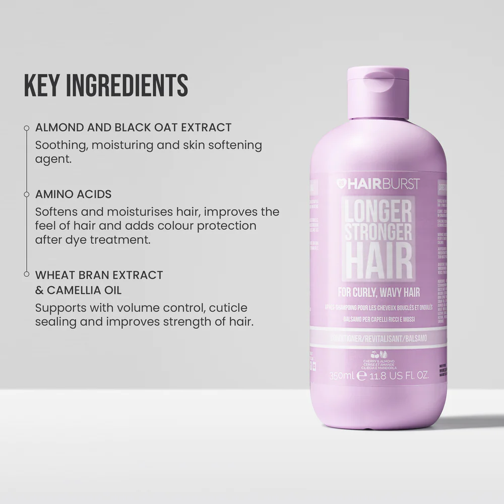 Hair Burst Longer Stronger Hair Conditioner For Curly , Wavy Hair 350 ml