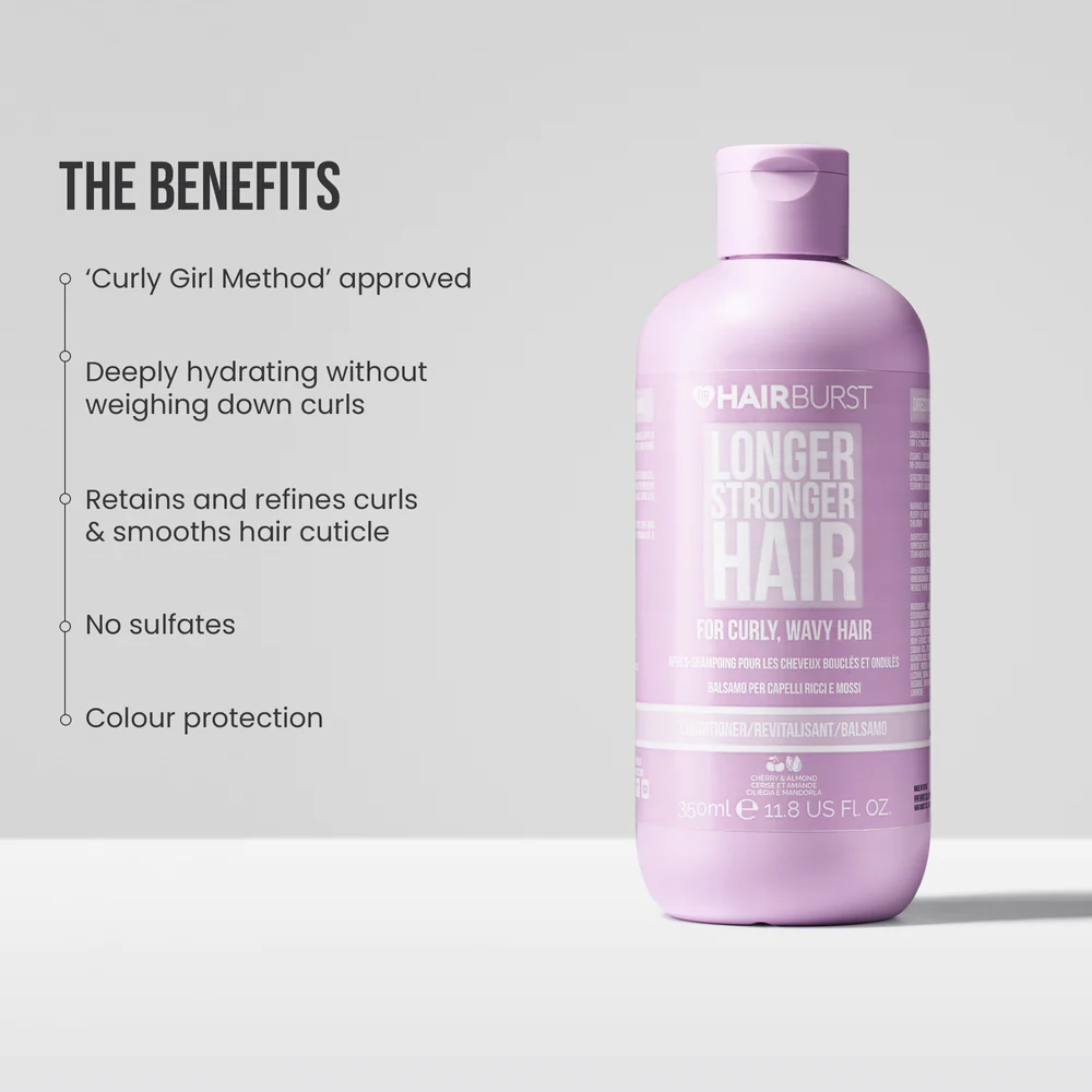 Hair Burst Longer Stronger Hair Conditioner For Curly , Wavy Hair 350 ml