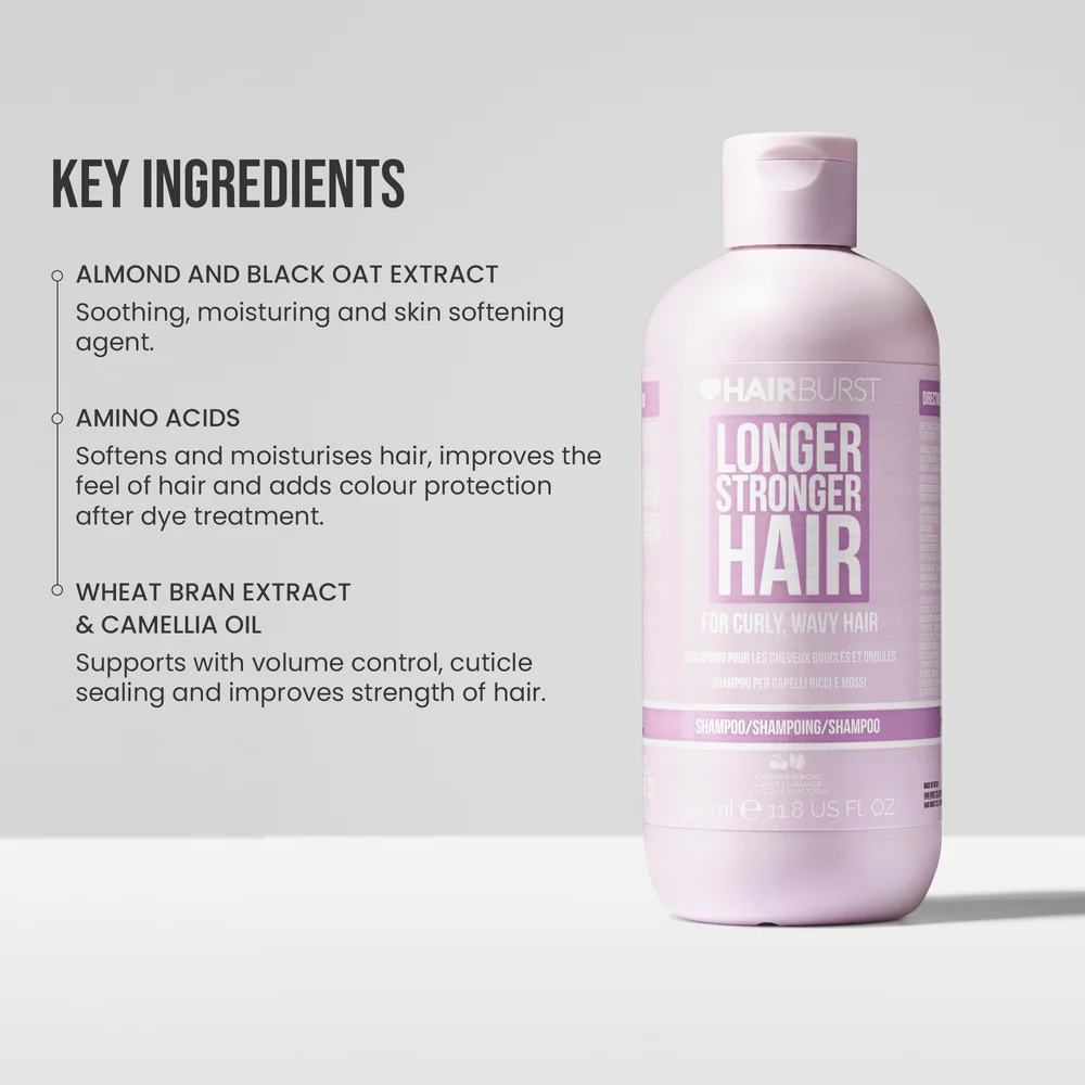 Hair Burst Longer Stronger Hair Shampoo For Curly , Wavy Hair 350 ml