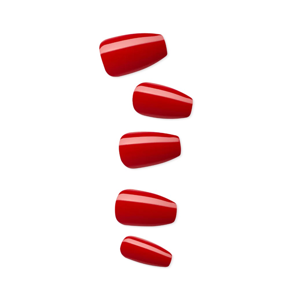 Impress Color Nails Medium Coffin Shape 510 Reddy Or Not