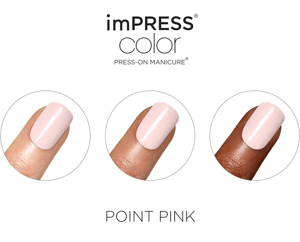 Impress Color Nails Shape 001 Point Pink