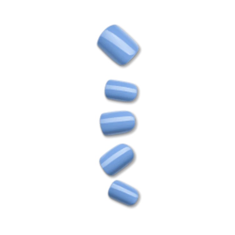 Impress Color Nails Short 015 Baby Why So Blue