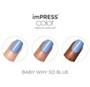 Impress Color Nails Short 015 Baby Why So Blue
