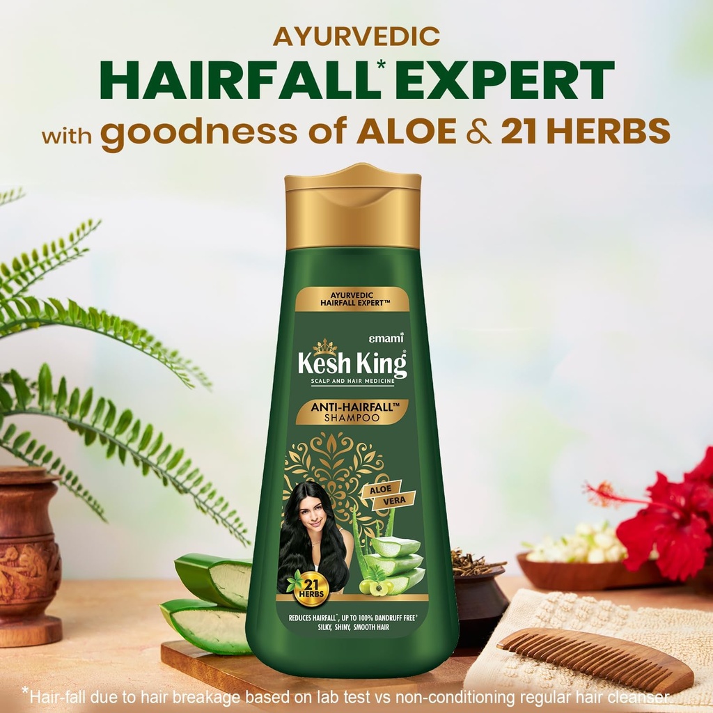 Kesh King Aloe & 21 Ayurvedic Herbs Anti Hair Fall Shampoo 200 Ml