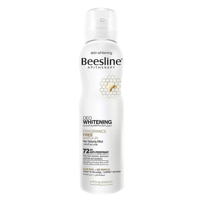 Beesline Deo Whitening Fragrance Free 72hr Anti-Perspirant Spray 150ml