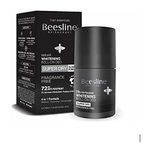 Beesline Natural Whitening Roll-on Super Dry Fragrance Free For Men 50ml