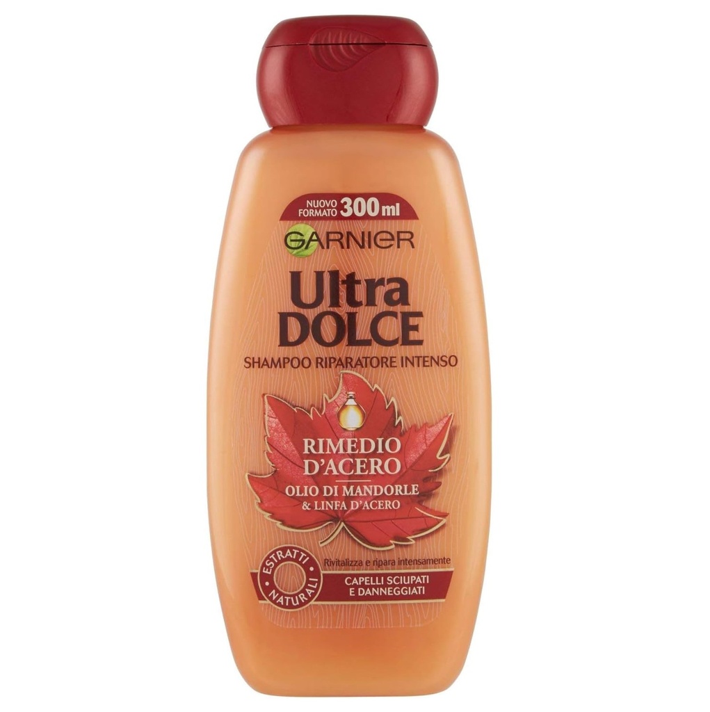 Garnier Ultra Dolce Intense Repairing Shampoo Almond Oil & Maple Sap 300 Ml