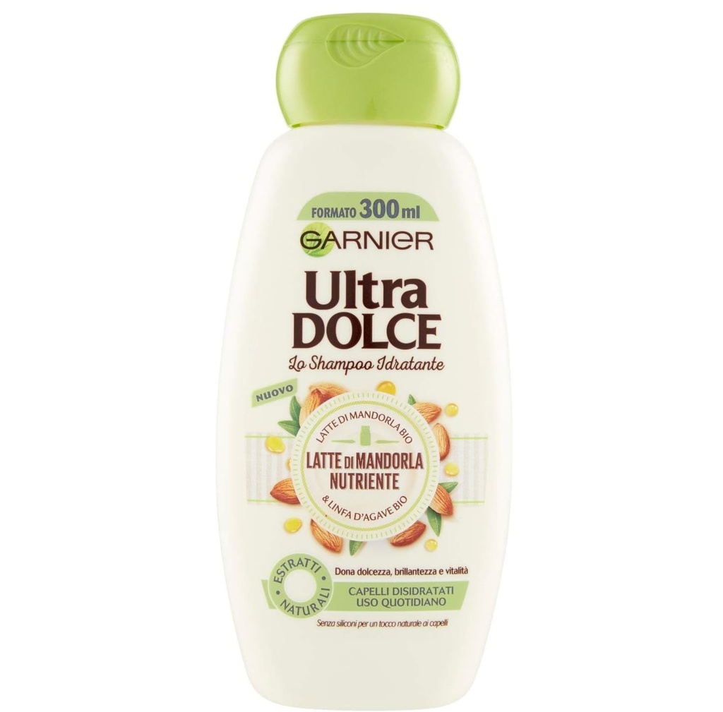 Garnier Ultra Dolce Moisturizing Shampoo Nourish Almond Milk 300 Ml