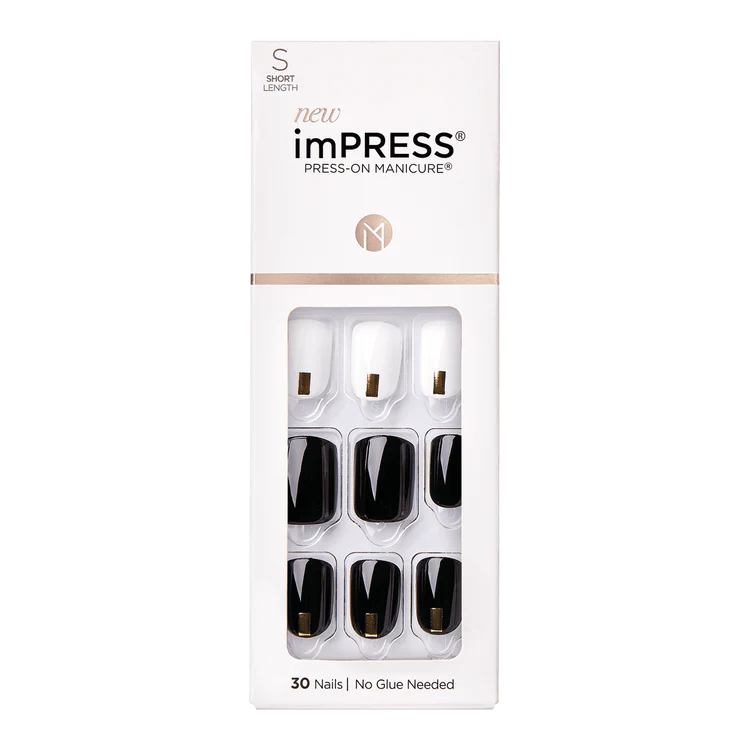 Impress Gel Short Nails Midnight Drive