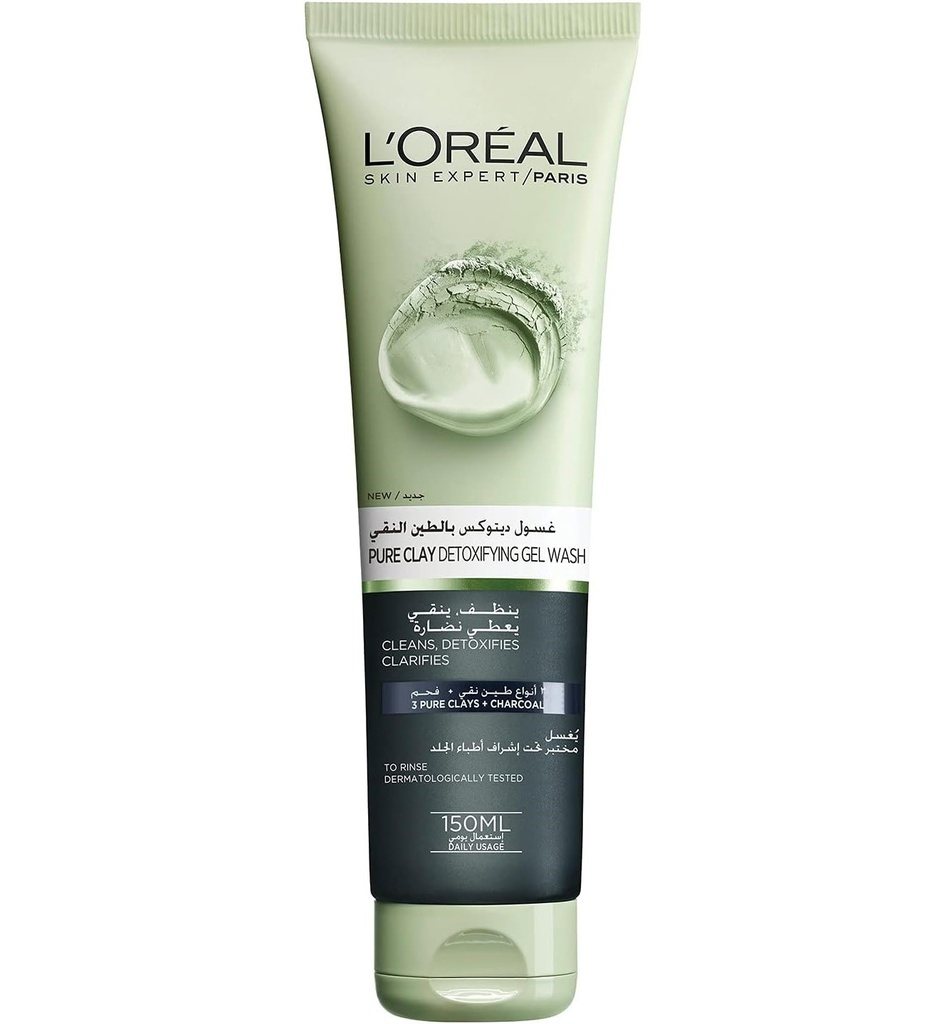 L'Oréal Pure Clay Detoxifying Gel Wash 150 Ml