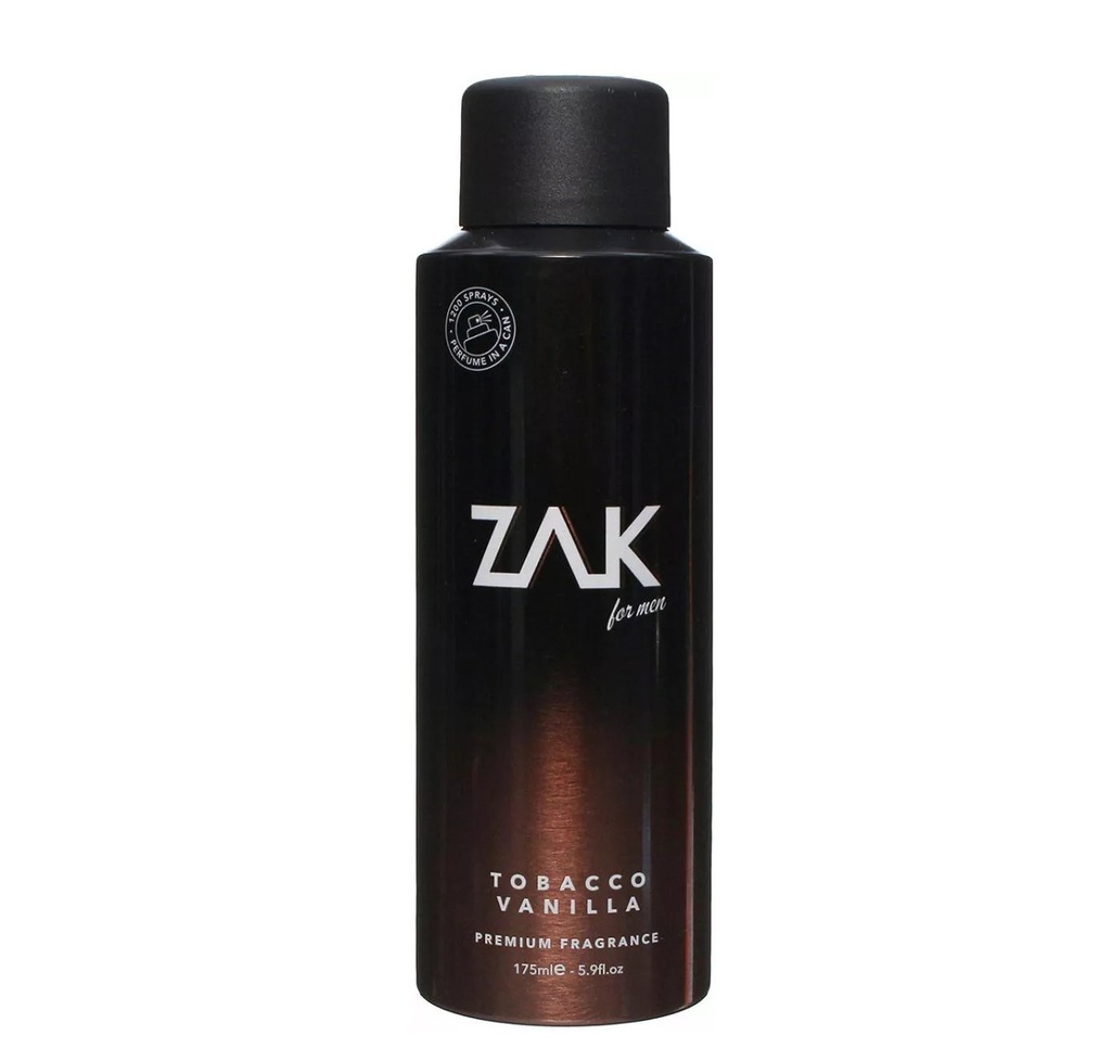 ZAK For Men Tobacco Vanilla Eau De Toilette Long Lasting 175 Ml