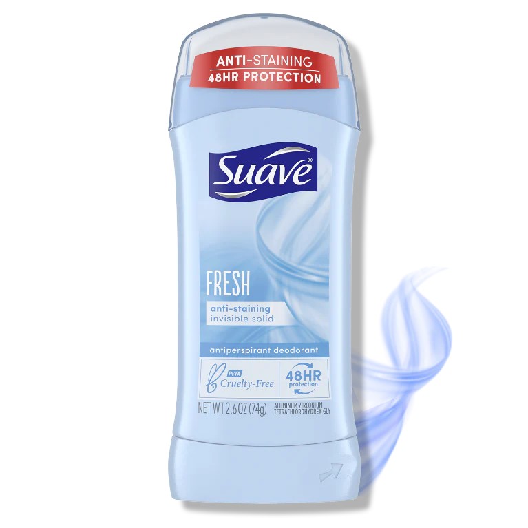 Suave 24h Protection Fresh Invisible Solid Deodorant 74g