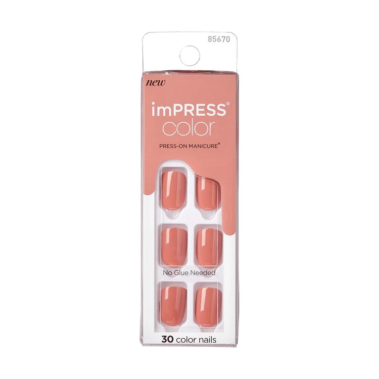 Impress Color Nails Short 027 Caramel