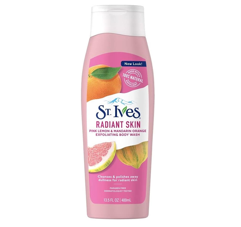 ST.Ives Radiant Skin Pink Lemon & Mandarin Orange Exfoliating Body Wash 400 Ml