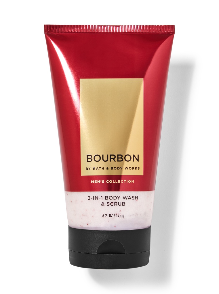 BBW Men Collection Bourbon 2in1 Body Wash & Scrub 175g