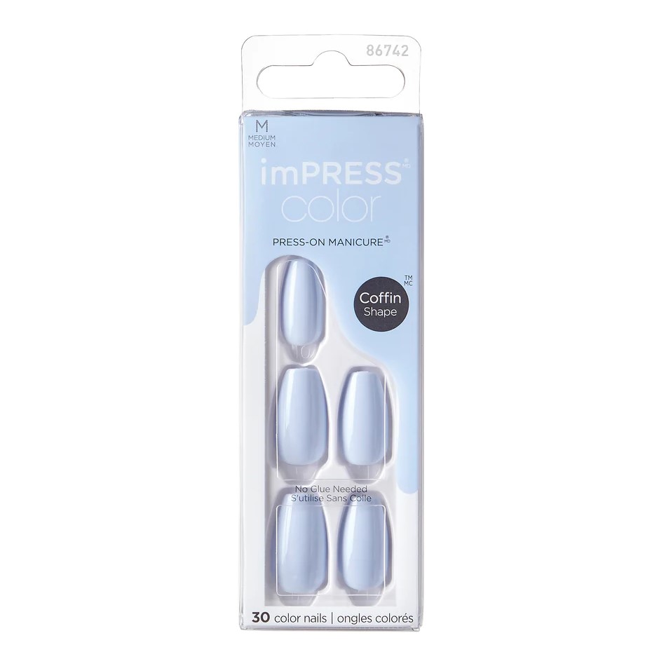 Impress Color Nails Coffin Shape 509 Cloudless