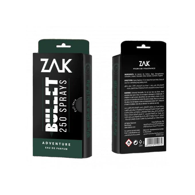 ZAK Bullet Adventure Eau De Parfum 25 Ml