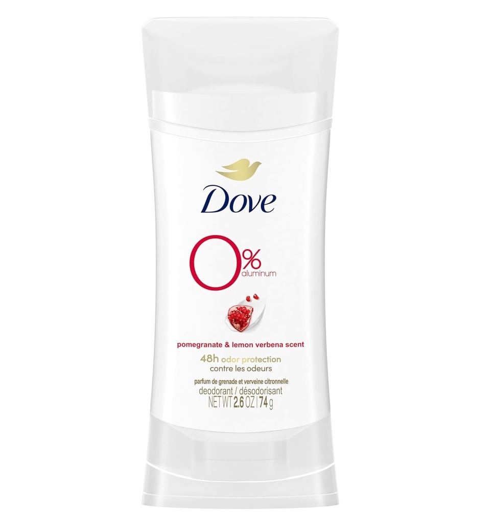 Dove Zero Aluminum Pomegrante & Lemon Deodrant Stick 74 g