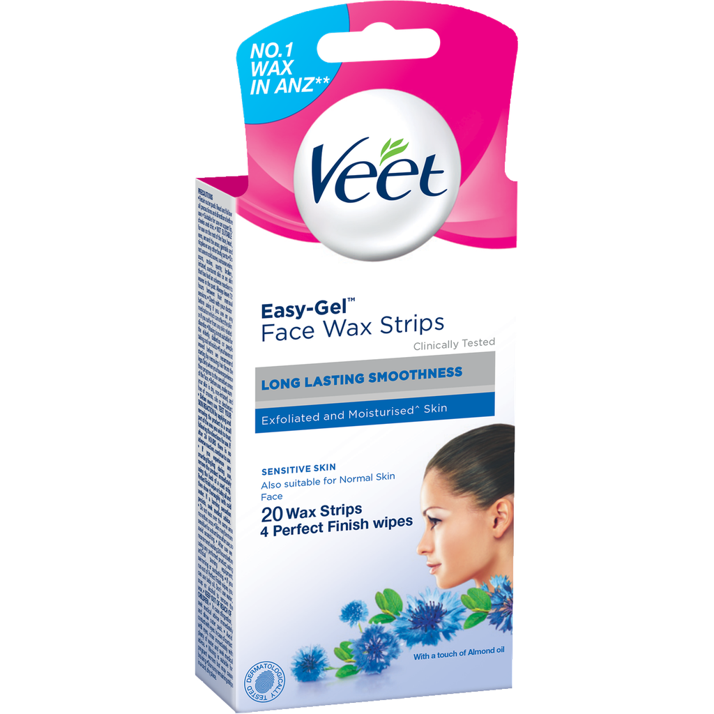 Veet Easy Gel For Face Sensitive Skin Wax Strips