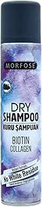 Morfose Dry Shampoo Biotin Collagen for Dark color Hair 200ml