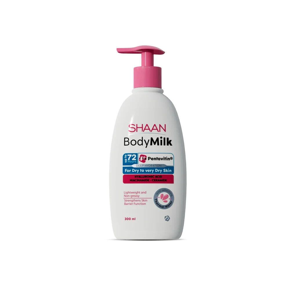 Shaan Body Milk Flavour Free For Dry to Very Dry Skin 300 Ml