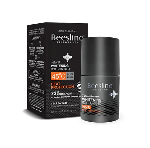 Beesline Natural Whitening Roll-on Deo Silver Power Heat Protection For Men 50ml