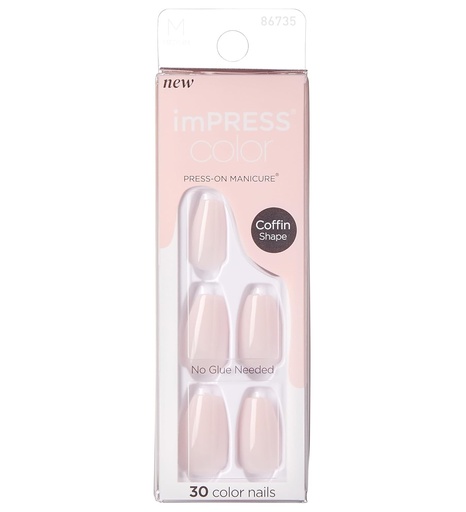 Impress Color Nails Medium Coffin Shape 502 Serendipity