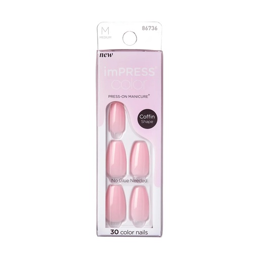 Impress Color Nails Medium Coffin Shape 503 Pink Dream