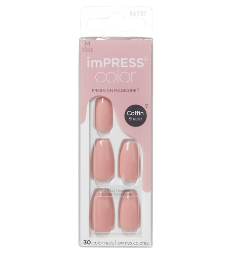 Impress Color Nails Medium Coffin Shape 504 Sumptuous