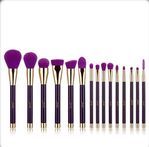 Jessup Colorful Brushes Set 15 PCS T114 Purple