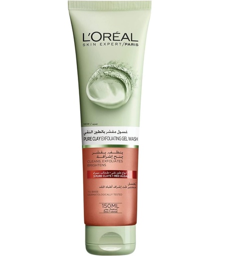 L'Oréal Pure Clay Exfoliating Gel Wash 150 Ml