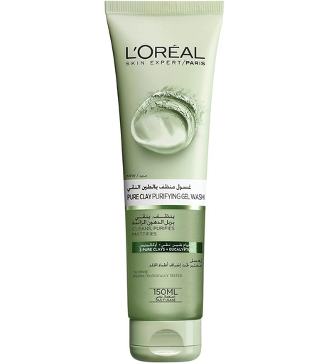 L'Oréal Pure Clay Purifying Gel Wash 150 Ml