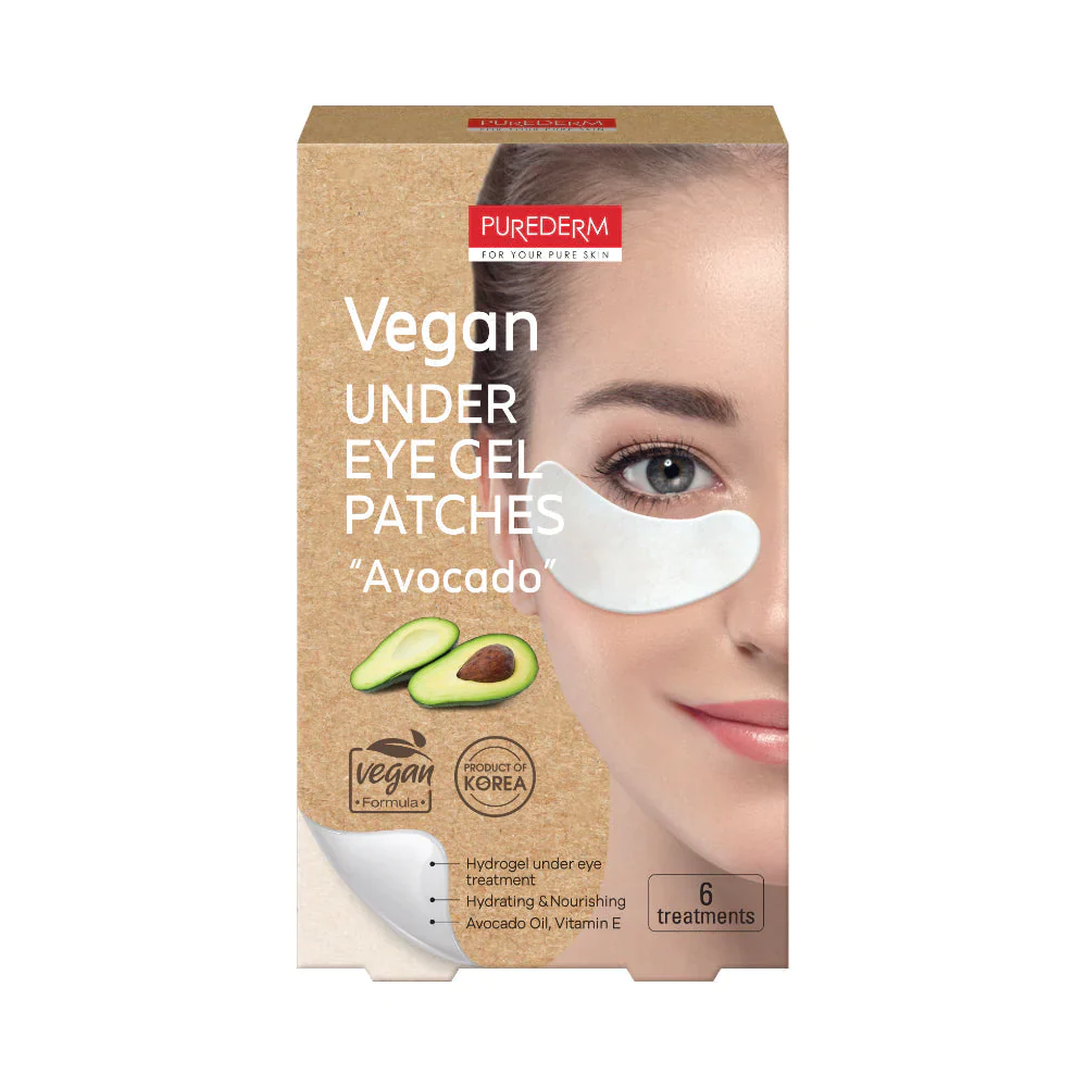 Pure Derm Vegan Eye Gel Patches Avocado
