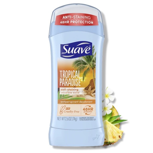 Suave Tropical Paradise Invisible Solid 48h Protection Deodorant 74g