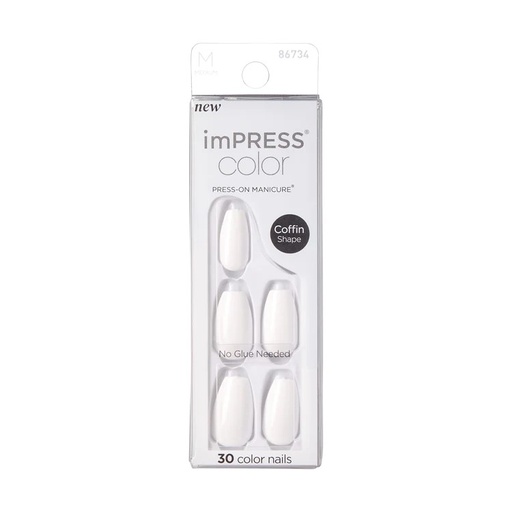 Impress Color Nails Medium Coffin Shape Frosting