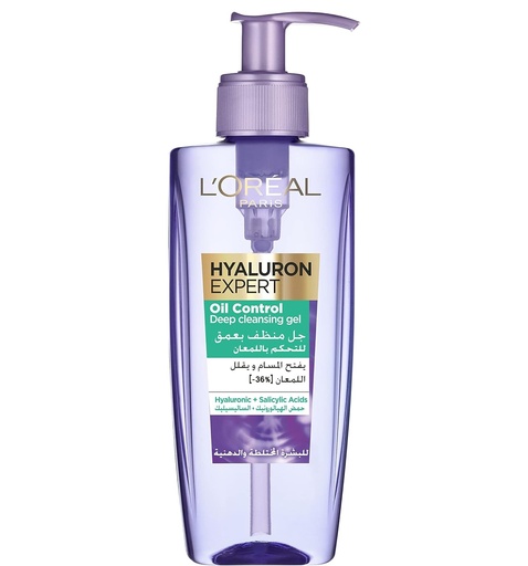 L'Oréal Hyaluron Expert Replumping Oil Control Deep Cleansing Gel 200 Ml