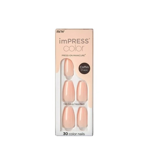Impress Color Nails Medium Coffin Shape 505 Bubble Kiss