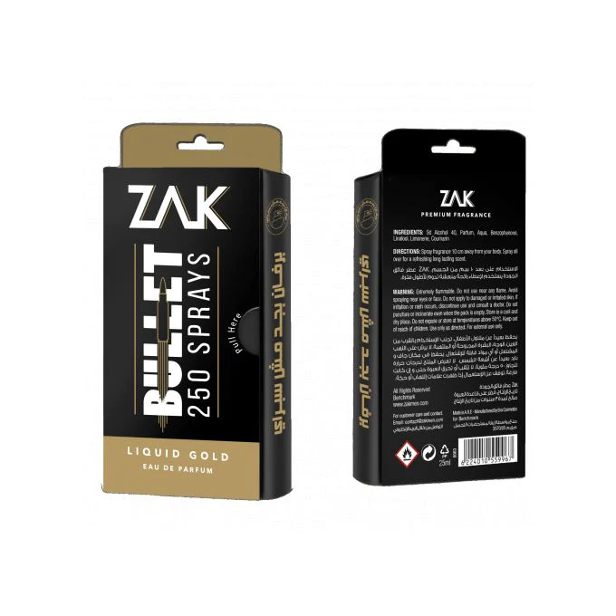 ZAK Bullet Liquid Gold Eau De Parfum 25 Ml