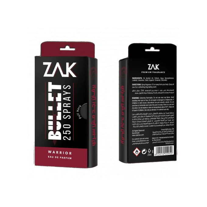 ZAK Bullet Warrior Eau De Parfum 25 Ml