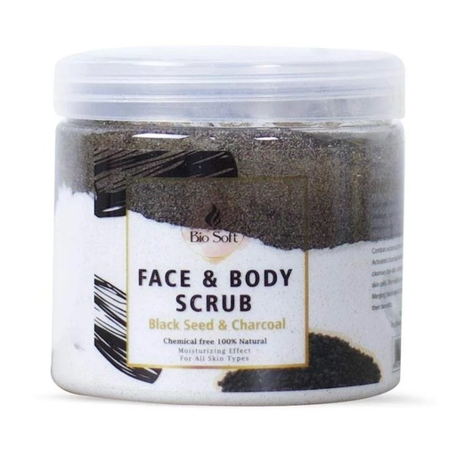 Bio Soft Face & Body Scrub Black Seed & Charcoal 500 g