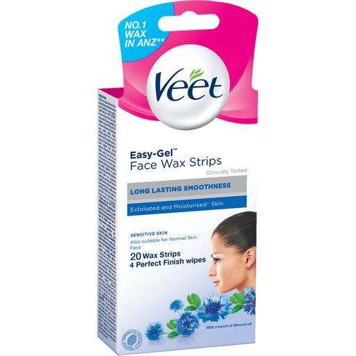 Veet Easy Gel For Face Sensitive Skin Wax Strips