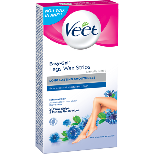 Veet Easy Gel Legs & Body Sensitive Skin Wax Strips