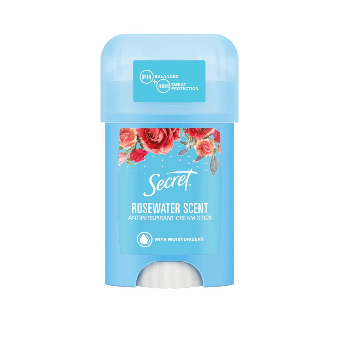 Secret Rose Water Scent Antiperspirant Cream Stick 40 Ml